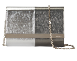 Mirror-Effect Rush Clutch, Leather, Grey, 8M0322 W2W 149-0053, DB/B, 2*